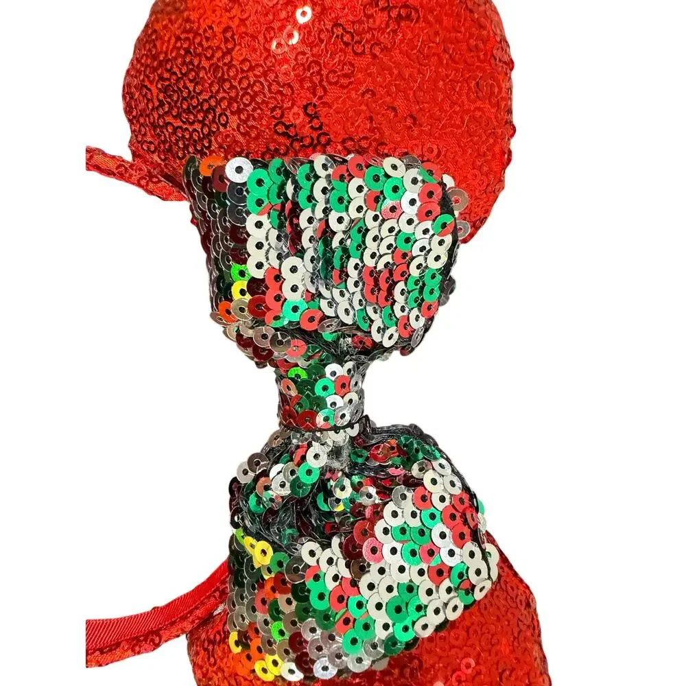 Disney Parks Minnie Mouse Red Sequin Ears Headband Christmas Holiday